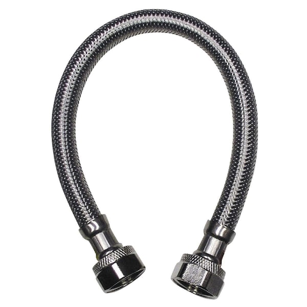 B & K 1/2 In. F X 1/2 In. F X 12 In. L Stainless Steel Faucet Connector 496-011DIB - main